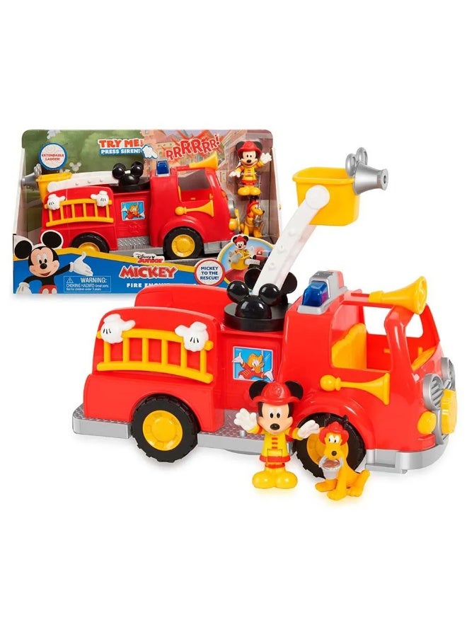 Disney Mickey Mouse Fire Engine Toy â€“ Mickeyâ€™s Fire Truck with Lights and Sounds - Image 1